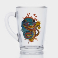 Кружка стеклянная для чая &laquo;Символ года 2025&raquo;, 300 мл