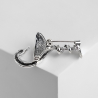 Брошь &laquo;Змея в геральдике&raquo; знак, цвет чернёное серебро