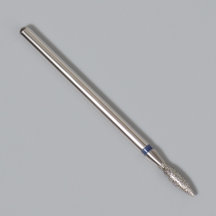 Фреза алмазная для маникюра &laquo;Пламя&raquo;, средняя зернистость, 2,5 &times; 10 мм, в пластиковом футляре