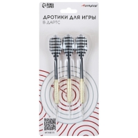 Дротики для дартса ONLYTOP, 3 шт., металлический наконечник, вес 18 г, цвета МИКС
