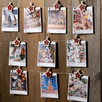 Гирлянда &laquo;Нить&raquo; 2 м роса с насадками &laquo;Прищепки-звёздочки&raquo;, IP20, серебристая нить, 20 LED, батарейки ААх2 (не в комплекте), свечение тёплое белое