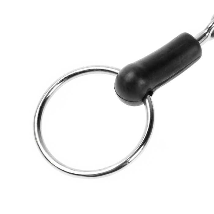 Удило для лошади с гипоалергенным пластиком, расстояние между кольцами 140 мм