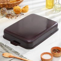 Противень &laquo;Хозяюшка&raquo;, 27&times;35 см, h=6 см, антипригарное покрытие, цвет бордовый