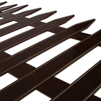 Ограждение декоративное, 35 &times; 210 см, 5 секций, пластик, коричневое, GOTIKA, Greengo