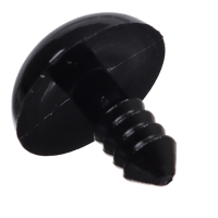 Глаза винтовые с заглушками, набор 20 шт., размер 1 шт. &mdash; 1,4 см, цвет чёрный