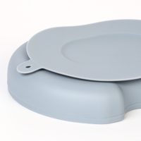 Тарелка детская 2 секции, &laquo;Слоник&raquo; M&B, 16х19,8х3, серый