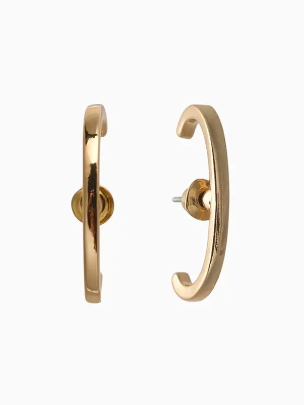 Серьги металл "Минимализм" петля, цвет золото
