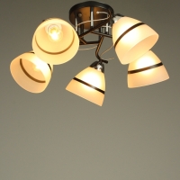 Люстра "Лайма" 5хЕ27 40Вт черно-хромовый 55х55х24 см