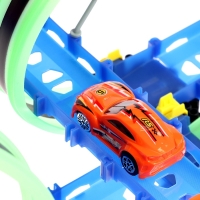 Автотрек &laquo;Стремительный мир&raquo;, радиоуправление, 2 машинки, мёртвая петля, свет
