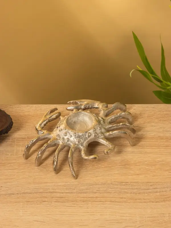 Подсвечник &laquo;Крабик&raquo;, 19&times;13&times;3.5 см, алюминий