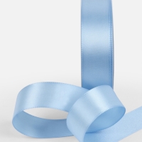 Лента атласная двухсторонняя №332 25мм*25&plusmn;1м небесно-голубой TR