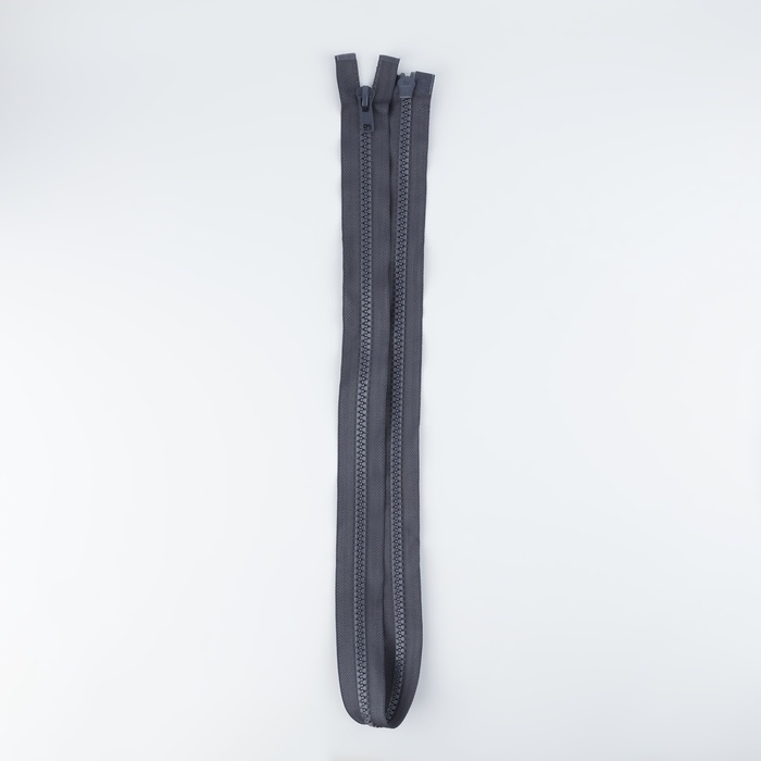 Молния &laquo;Трактор&raquo;, №8, разъёмная, 2 замка, замки автомат, 100 см, цвет тёмно-серый