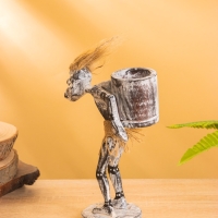 Сувенир "Абориген с кувшином" дерево, 8х13х20 см