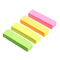 Блок - закладка с липким краем, 12&times;50 мм, бумажные, 4 цвета по 80 листов, неоновые