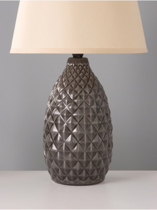 Настольная лампа "Марианна" 1х15Вт Е14 серый 28х28х45 см