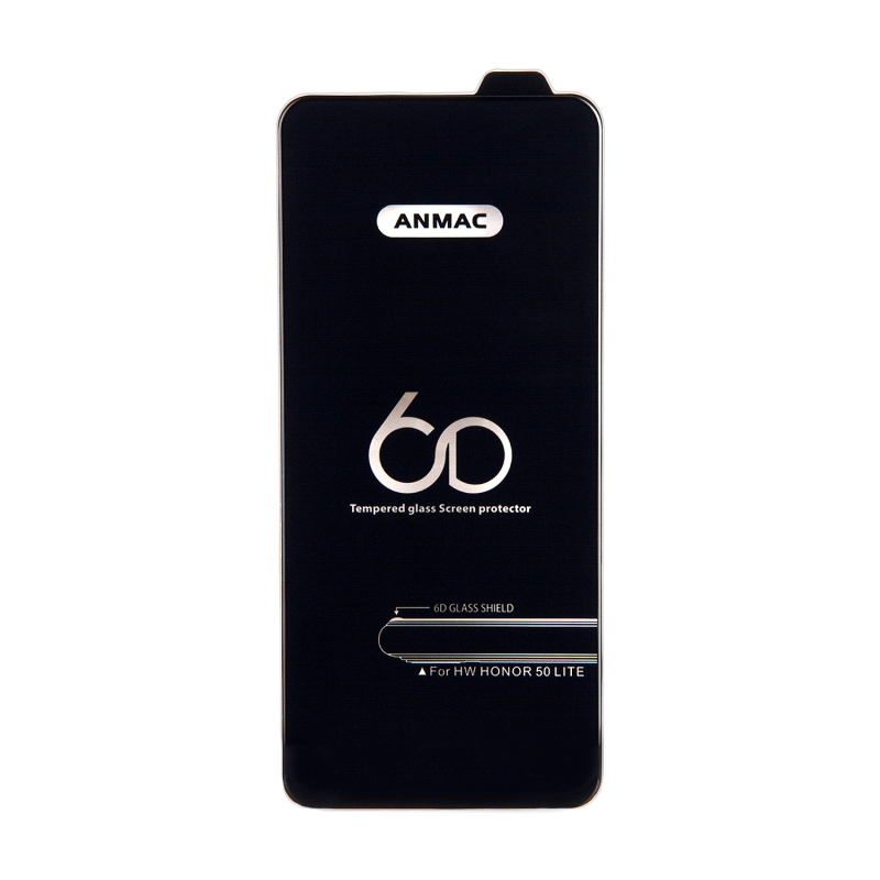 Защитное стекло HW Honor 50 Lite Anmac 6D Black без упаковки Арт.1137176 (10 шт./уп.)