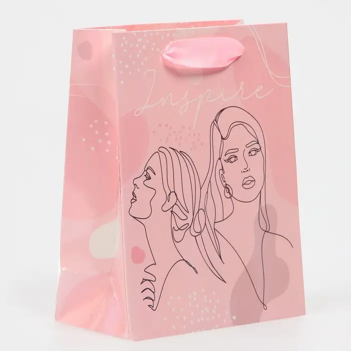 Пакет подарочный ламинированный, упаковка, &laquo;Вдохновение&raquo;, радужная голография, S 12 х 15 х 5.5 см
