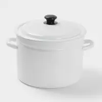 Кастрюля цил.борт. 9 л белая (без декора)