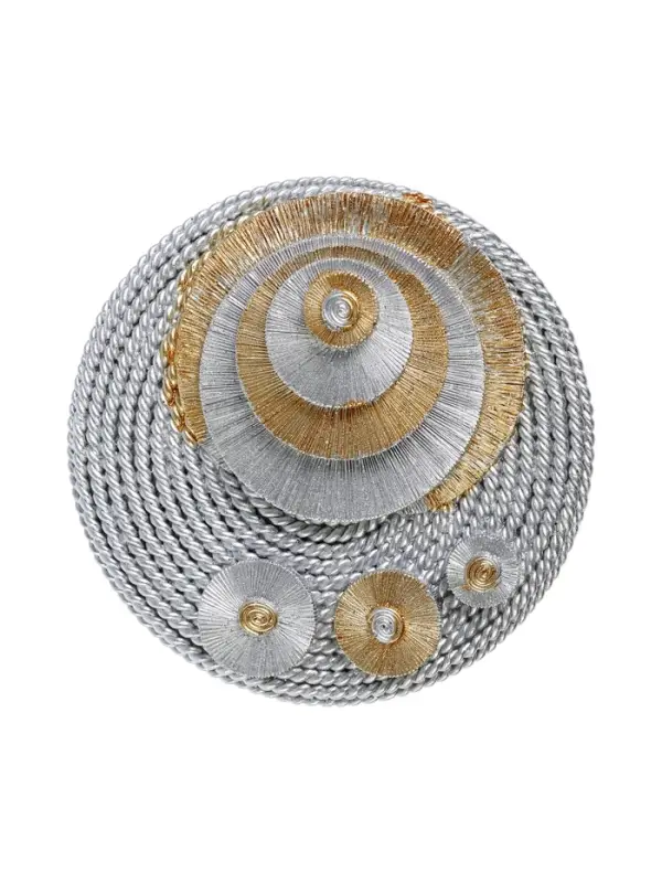 Крючок для штор CAPPIO KS038, d=11 см, цвет серебро золото, 2 шт