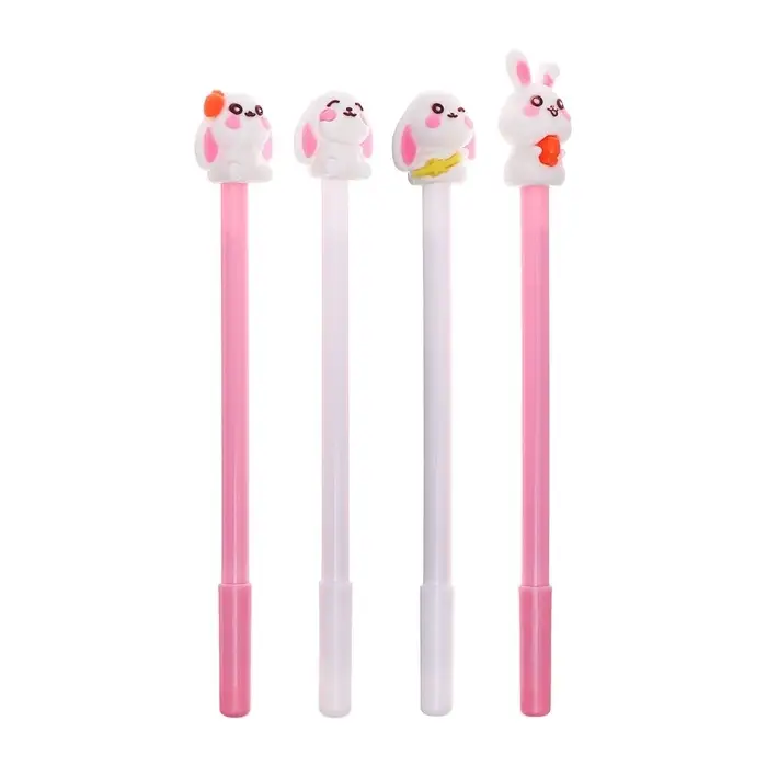 Ручка - прикол гелевая &laquo;Зайчики&raquo;, синий стержень, МИКС