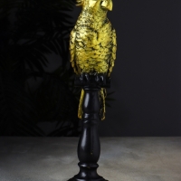 Фигура "Попугай на жердочке" 34х10х12 см, бронза