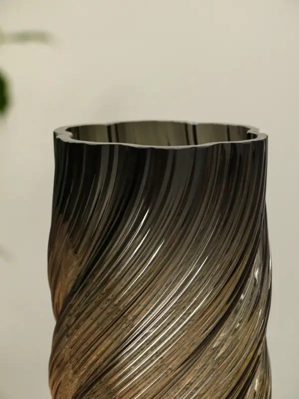 Ваза стекло настольная "Бриджит" 24х11 см, серый