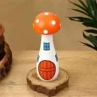 Сувенир &laquo;Домик Грибок&raquo;, 10&times;10&times;21 см, дерево, бело-красный