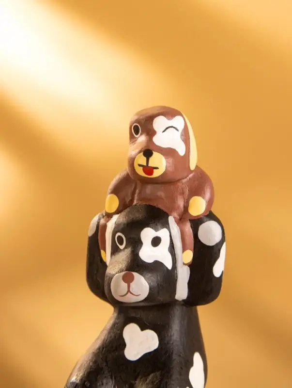 Сувенир &laquo;Пёс с щенком&raquo;, 4.5&times;4&times;11 см, дерево