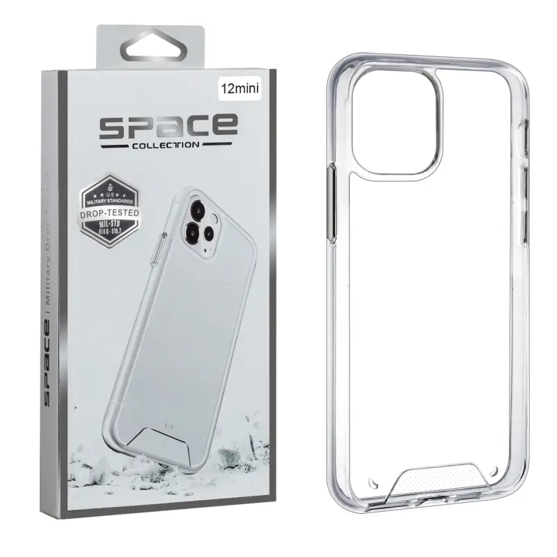 Чехол SPACE iPh 12 Mini противоударный прозрачный