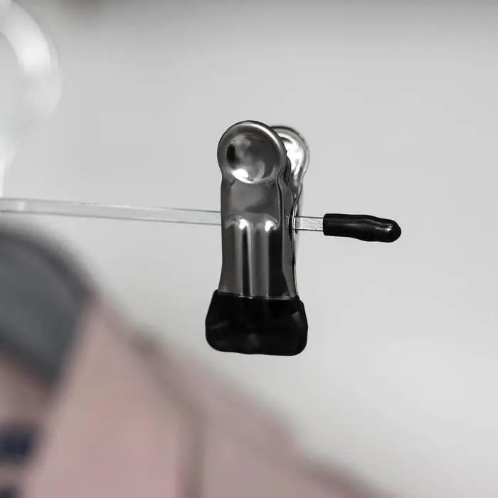 Вешалка для брюк и юбок с зажимами, 30&times;10 см, серебряная