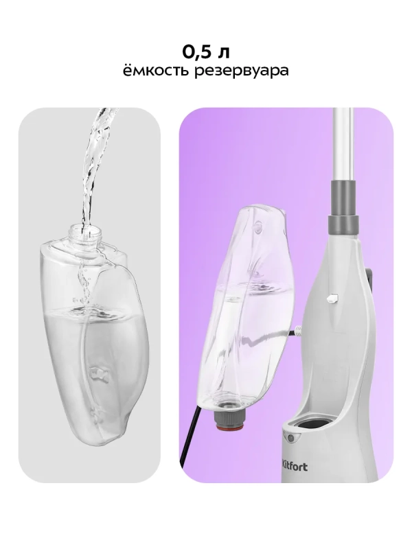 Паровая швабра с насадками КТ-3933 - 1250 Вт