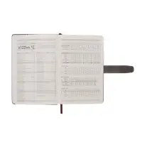 Ежедневник недатированный формат А5, с хлястиком, 128л, линия, пвх, Серый