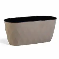 Горшок для цветов "Laurel" 35,4х15,2х15 см, 5 л с дренажной вставкой, бежевый