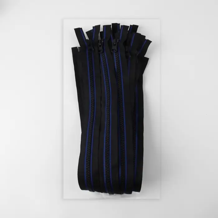 Молния &laquo;Трактор&raquo;, №5, разъёмная, замок автомат, 70 см, чёрная, синяя