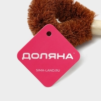 Щётка для чистки посуды Доляна, 8&times;4,5&times;23 см, щетина кокос, деревянная ручка
