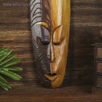 Маска настенная дерево "Абориген Тьма/Свет" 3х18х50 см