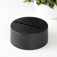 Основание светильника сенсорное LED 7 цветов USB черный 10х10х3,5 см RISALUX