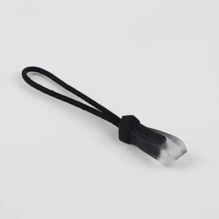 Пуллер для молнии, 2.3 см, 6&times;0.7 см, 10 шт., чёрный, прозрачный