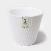 Кашпо для цветов со вставкой &laquo;Луи&raquo;, 1,2 л, цвет белый