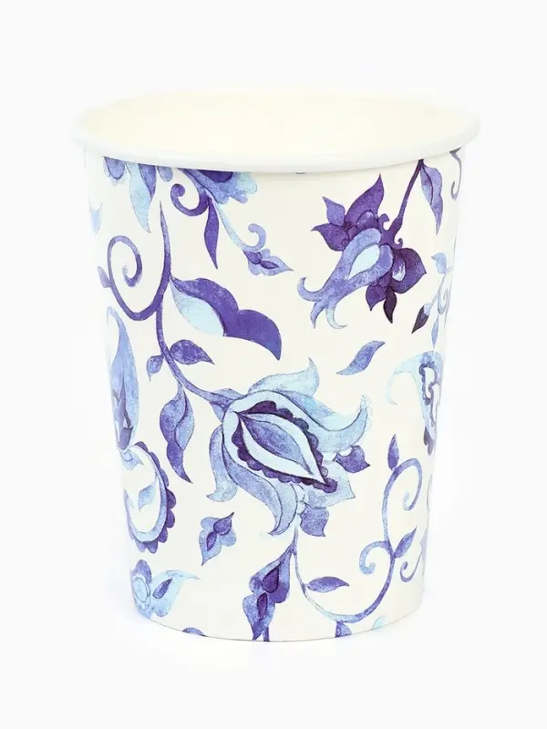 Стакан бумажный одноразовый &laquo;Синие Узоры&raquo;, 250 мл 6 шт