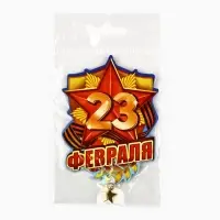 Магнит с подвеской &laquo;23 Февраля&raquo;, 6&times;8 см