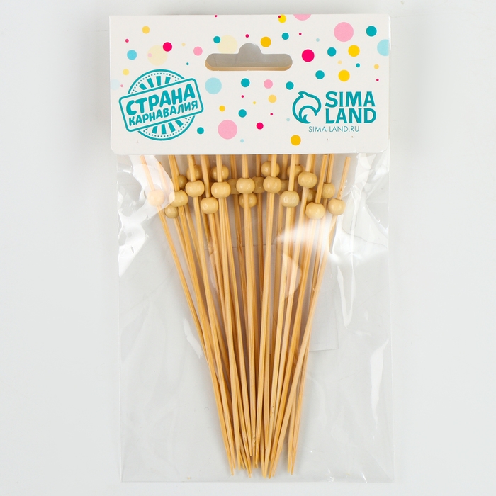 Шпажки деревянные &laquo;Шарики&raquo; набор 24 шт.