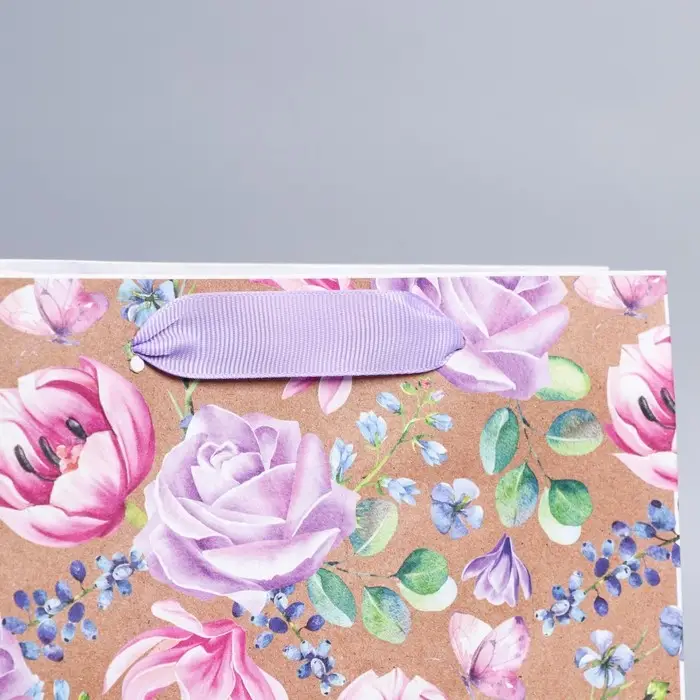 Пакет подарочный крафтовый, упаковка, &laquo;8 марта&raquo;, MS 23 х 18 х 10 см