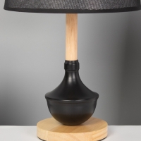 Лампа настольная BayerLux ЭКО "Тамара" 1х40Вт Е27 коричневый/черный 26х26х44см