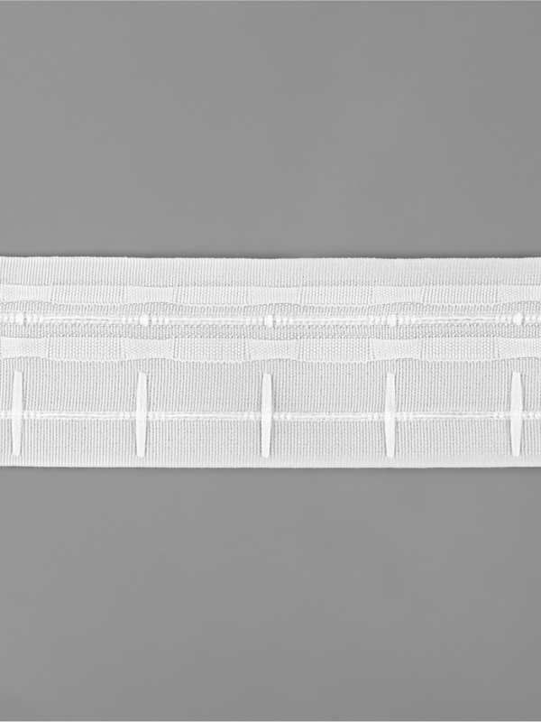 Шторная лента 60мм&times;50&plusmn;1м фиксированная сборка матовая 2 шнура