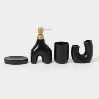 Набор для ванной "Равновесие", 4 предмета (мыльница, дозатор для мыла, 2 стакана)