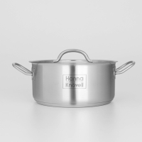 Кастрюля из нержавеющей стали Hanna Kn&ouml;vell с крышкой, 3 л, d=20 см, h=9,5 см, толщина стенки 0,6 мм, индукция