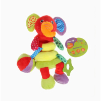 Растяжка - спираль с игрушками дуга на коляску / кроватку для малышей 0+ &laquo;Слоник яркий&raquo;, Крошка Я