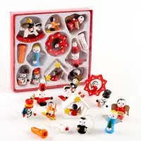 Набор подвесок в деревянной подарочной упаковке  18*17*2,8