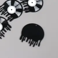 Декор для творчества акрил "Расплавившаяся пластинка" 4,5х4х0,2 см